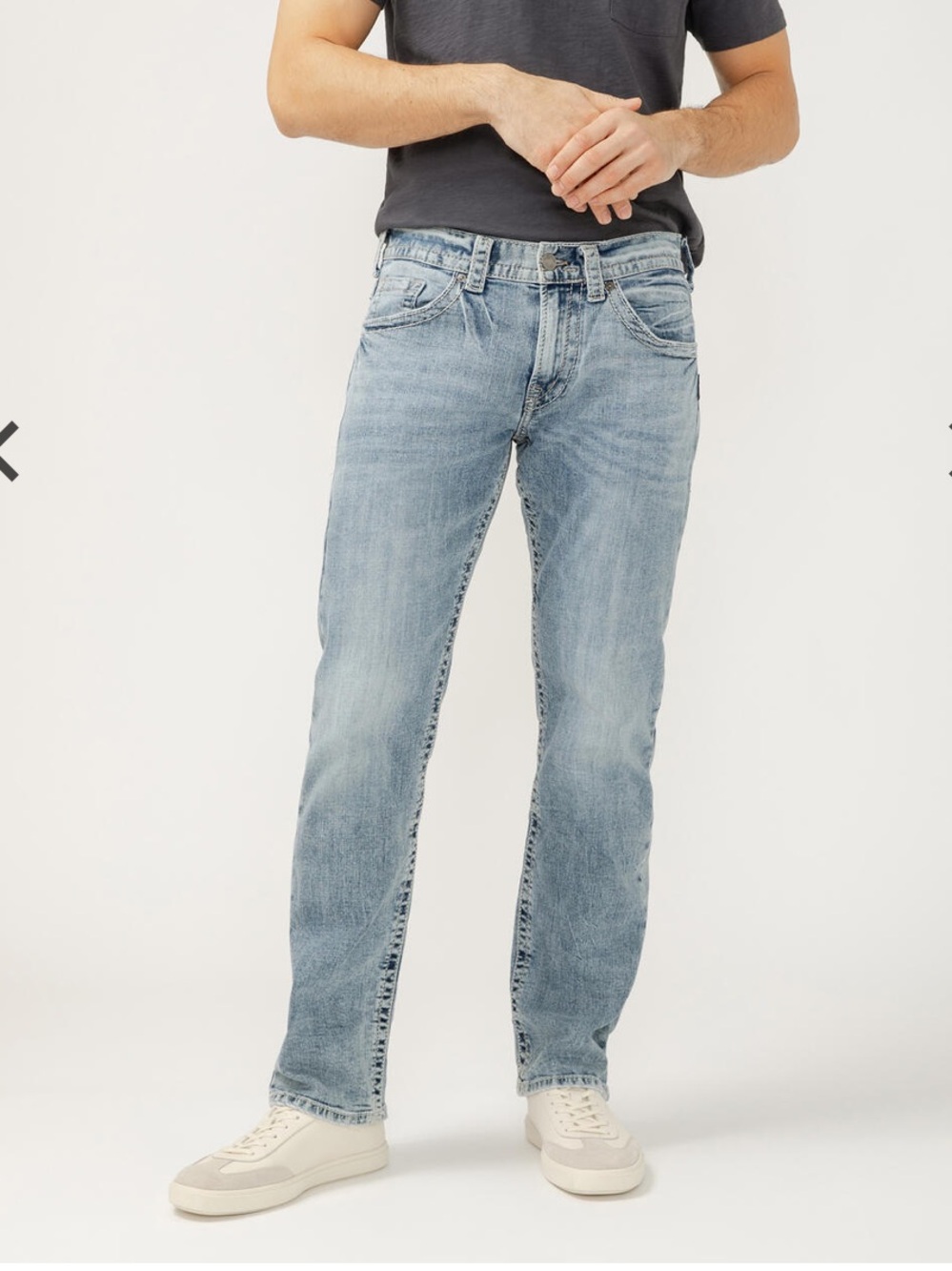 Eddie Relaxed Fit Slim Straight Jeans 33x36